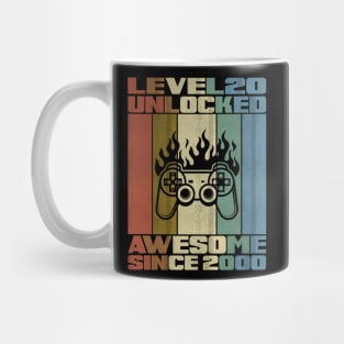 Level 20 Unlocked Birthday 20 Years Old Awesome Since 2000 Mug